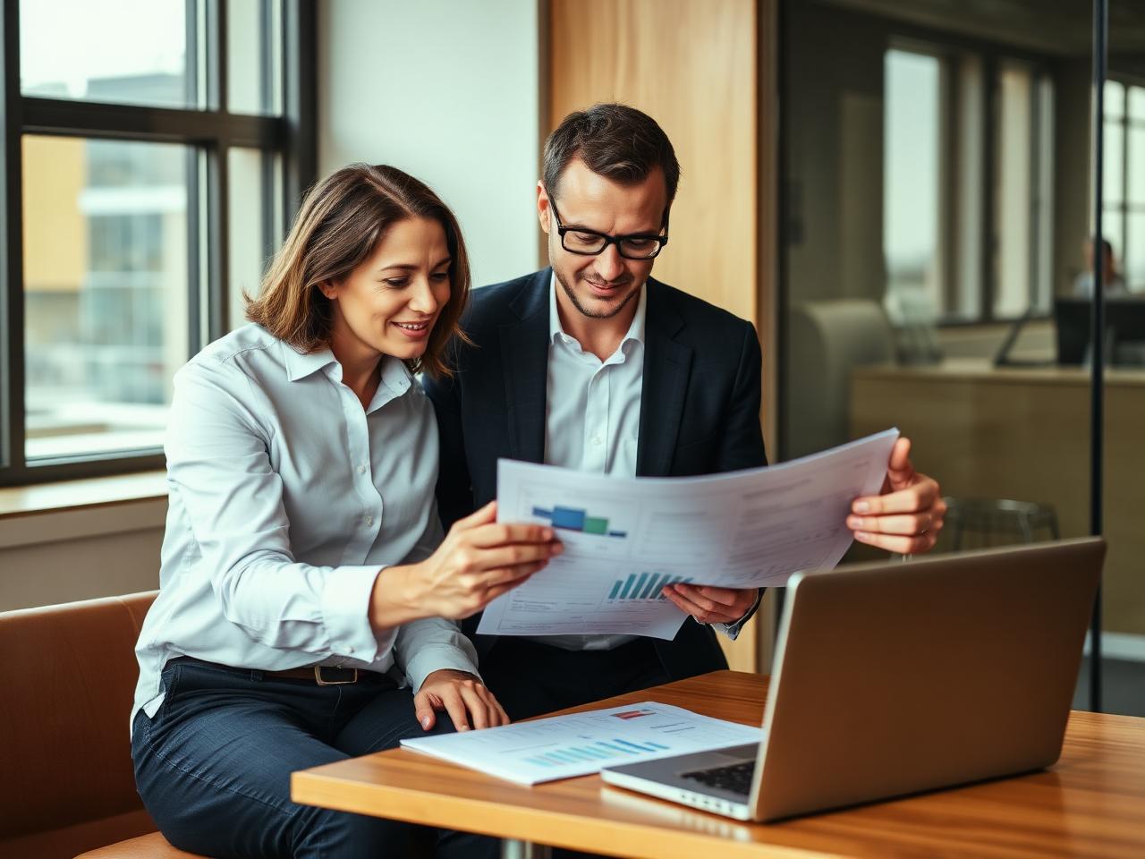 Consultants reviewing strategy with a client